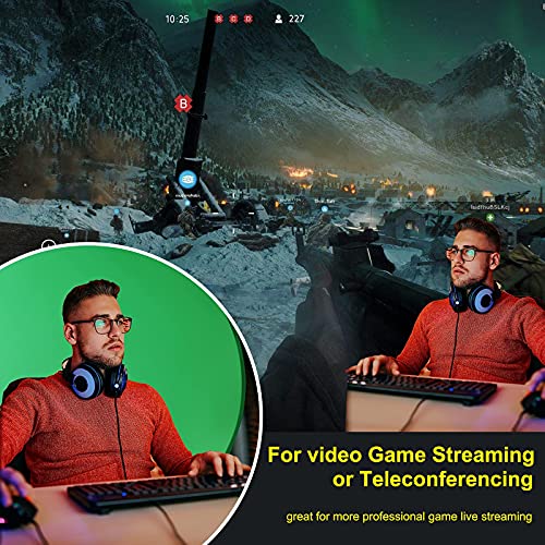 Portable Green Screen Backdrop (56''), Collapsible Webcam Background for Chair, Chroma Key for Home Office Video Conferencing