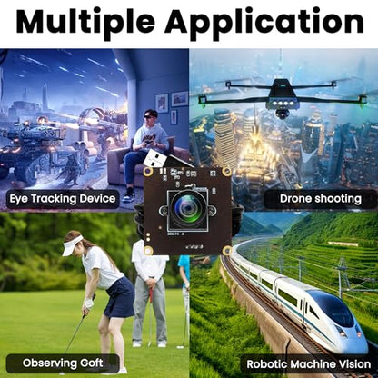 USB 260fps High Speed 110 Wide Angle No Distortion Lens Camera Module 2MP USB UVC Video Lightburn Industrial Camera Plug and Play for Laptop Raspberry Pi Jetson Nano - color: 110Degree Wide Angle Lens Camera Module