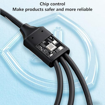 USB Splitter 1 in 3 Out, USB 2.0 Y Splitter Cable, Male to 3 Female, Portable USB Hub for Laptop, PC, Car, PS5, Xbox - Data Transfer & Shared Charging