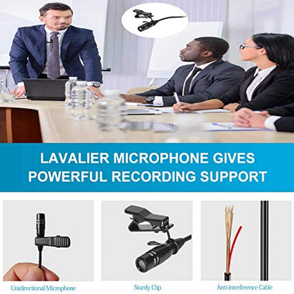 Lavalier Microphone Lapel Microphone Compatible with AKG Samson Wireless Transmitter - Unidirectional Condenser Mic - Mini XLR TA3F Plug - size: Mini XLR TA3F Plug for AKG Only