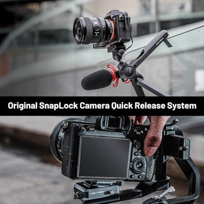 PGYTECH Beetle Camera Clip V2 with Plate, Quick Release Camera Backpack Clip, Arca-Swiss Compatible, SnapLock System for Sony/Nikon/Fuji/DSLR Cameras, Instant Mounting & Hands-Free, Aurora Purple - style: Camera Clip V2-Purple