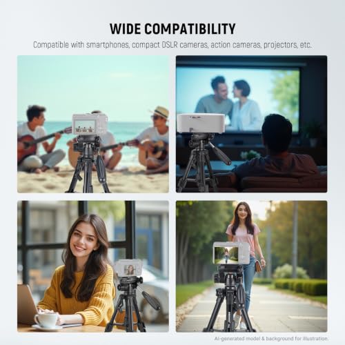 NEEWER Basic Mini Desk Tripod for Camera with 3 Way Pan Tilt Head & Handle, Small Portable Metal Tabletop Selfie Stick Stand with 1/4" Screw for DSLR Vlog Video Recording, Max Load 13.2lb, TP02 - style: TP02