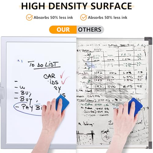 Dry Erase White Board, 16X12IN Magnetic Desktop Whiteboard Calendar with Stand, 8 Markers, 4 Magnets, 1 Eraser, Portable Double-Sided White Board Easel for Kids Memo to Do List Desk - size: 12"W x 16"H