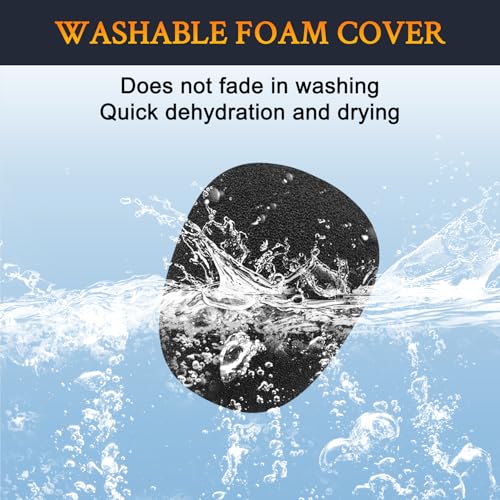 SOULWIT 6Pcs Pop Filter for Shure MX412/MX418/MX405/MX391/MX202/MX410 Series, CVG12/CVG18-B/C Gooseneck Microphone, Protective Mic Cover Windscreen Foam - Black