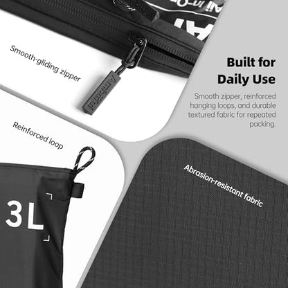 AMBITFUL AP-01 Water-Resistant Organizer Pouch, Ultra-Light Travel Storage Bag for Camera Accessories, Cables, Toiletries and Outdoor Gear (S（0.8L）) - size: S（0.8L）