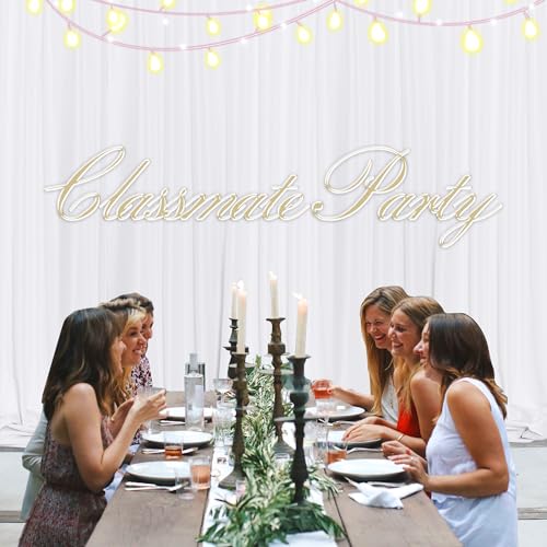 MEETSKY 10 feet x 10 feet White Backdrop Curtains Valentine's Day Birthday Party Wedding Backdrop,White Photography Rod Pocket Drapes Polyester Fabric Curtain for Baby Shower,5ft x 10ft,2 Panels - color: White, size: 60"W x 120"L (Pack of 2)