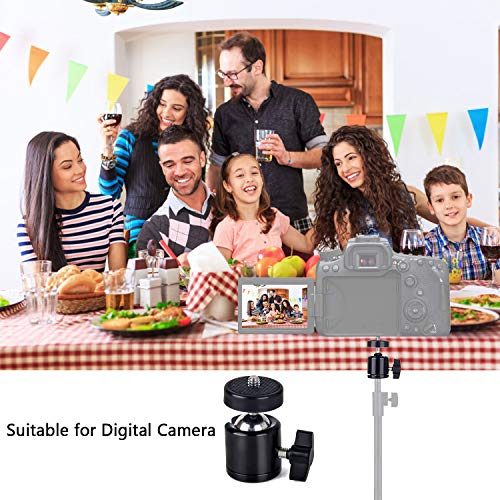 Universal 1/4" Swivel Mini Ball Head Screw Tripod Mount（4 Pack）, EszkozTA 360 Degree Rotating Mount Base Adapter for DSLR Cameras HTC Vive Tripods Monopods Camcorder Light Stand…