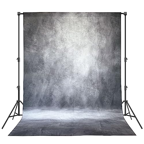 Abstract Professional Photography Backdrop for Portrait Photo Props Booth Background Photoshoot Studio with Polyester Fabric Roller Pocket on Top (8x10ft,Grey,No Stand) - color: Grey, size: 8'x10'