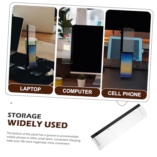 Holibanna 2Pcs Transparent Memo Boards with Phone Holders Convenient Computer Accessories for Office Home and Desktop Use Lightweight Design for Easy Viewing and Hands Phone