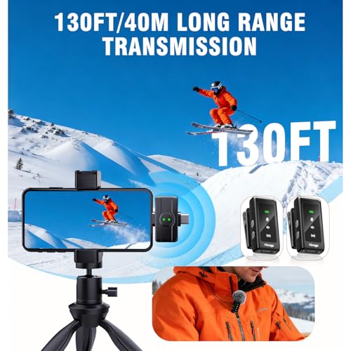 K80 Professional Mini Wireless Lavalier Microphone for iPhone Android Tablets (Lightning/USB C), Noise Reduction & Voice Changer, Magnetic Mini Lav Mic Lapel Clip on Mic for YouTube, TikTok, Vlogging - color: K80 All-in-One Pro Lavalier Mic (with Windscre