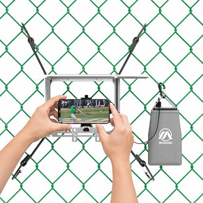 Cell Phone Fence Mount with Shade, Game Changer Mounting Kit, Gamechanger Streaming kit Works with iPhone, Mevo Start, Phones, and GoPro, for Recording Baseball Games(Upgraded Version) - size: PRO