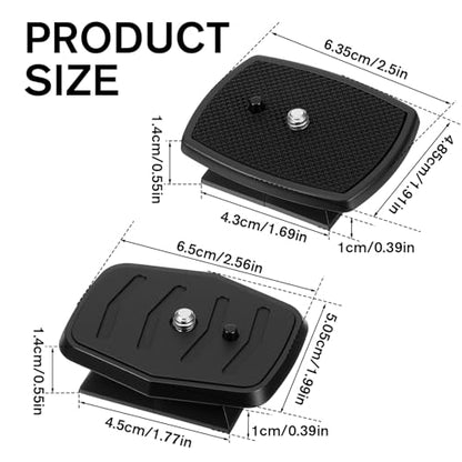 Tripod Quick Release Plate Camera Mounting Adapter, 2 Pack 43mm and 45mm Tripods Attachment Compatible with a Variety of Tripod Mount