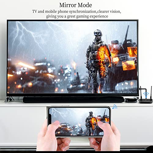 Wireless HDMI Transmitter and Receiver 4K Kit, Full HD 4K Wireless Presentation Equipment HDMI Adapter, Plug and Play Streaming Media. Laptop, Dongle, PC, Smart Phone to HDTV/Projector 165FT/50M - size: 1TX+RX