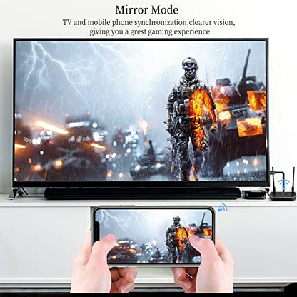 Wireless HDMI Transmitter and Receiver 4K Kit, Full HD 4K Wireless Presentation Equipment HDMI Adapter, Plug and Play Streaming Media. Laptop, Dongle, PC, Smart Phone to HDTV/Projector 165FT/50M - size: 1TX+RX