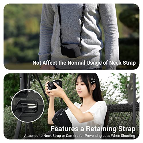 KIWIFOTOS Neoprene Mirrorless Camera Sleeve Case for Canon EOS R7 R10 +18-45mm Lens Nikon Z5 z5II Z6 Z6III +24-50mm Lens Z50II +16-50mm Lens Camera Pouch - color: Neoprene Camera Sleeve Black