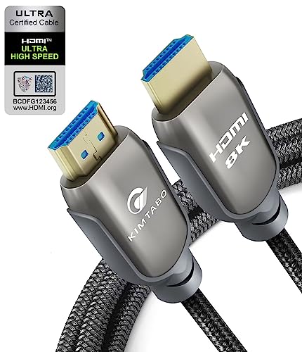 8K HDMI 2.1 Cable 6.6ft 48Gbps, Ultra High Speed HDMI Cable, 4K HD 120Hz 144Hz 2K 240Hz Gaming HDMI Cable 2.1 Certified, eARC HDCP 2.2&2.3 HDR 10+ Dolby Compatible with PS5/Xbox Series X/Apple TV 4K - color: Grey, size: 6.6 feet 8K