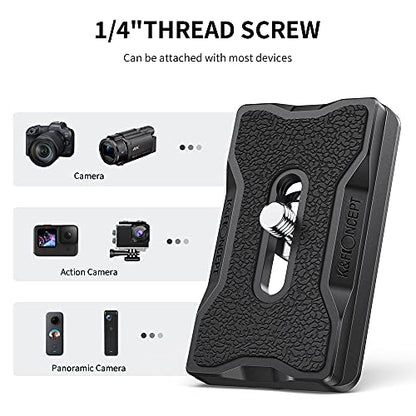 K&F CONCEPT K-28 Camera Tripod Quick Release Mounting Plate - color: Black 1 Pack