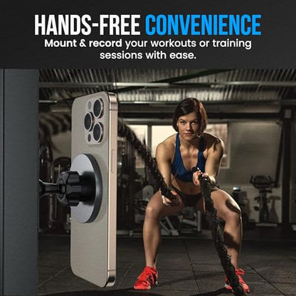Magnetic Phone Holder for Gym with Dual-Sided N52 Super Magnets, Strong Magnetic Phone Mount for All Phones, Attaches to Metal Surfaces, Portable Gym Accessories for Men & Women, Secure Grip - style: Magnet mount