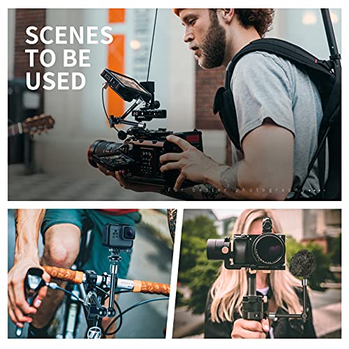 NEEWER 5.9"/15cm Adjustable Friction Magic Arm with 1/4" Screw on Both Ends, Compatible with SmallRig Cage, Flash/LED Light/Microphone/Monitor/SuperClip, Max Load 4.4lb/2kg, ST15 - style: 11"/28cm w/Clamp