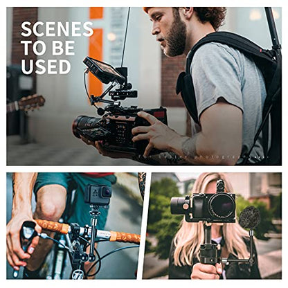 NEEWER 5.9"/15cm Adjustable Friction Magic Arm with 1/4" Screw on Both Ends, Compatible with SmallRig Cage, Flash/LED Light/Microphone/Monitor/SuperClip, Max Load 4.4lb/2kg, ST15 - style: 11"/28cm w/Clamp