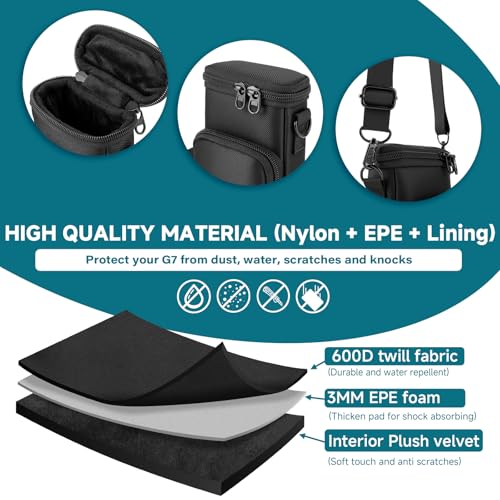 Camera Case for Camp Snap Pro, Lightweight Small Sling Bag | 5.31" x 3.35" x 1.20" Travel Bag with Adjustable Shoulder Strap, for KODAK Printomatic Instant Print Camera, Black