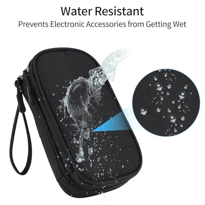 JIAKAI Travel Cable Organizer - Electronics Accessories Bag-Black - color: Double Layer - Black