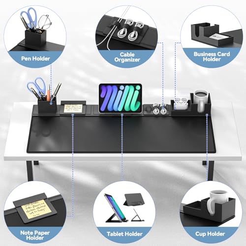KDD 6 in 1 Mouse Mat with Magnetic Desktop Storage and Vertical Laptop Stand with Drawe