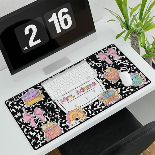 Personalized Teacher Composition Book Deskmat, Composition Book Classroom Decor, Customized Desk Mat for Teachers, Computer Mat Teacher Appreciation Gift, Teachers Desk Decorations - style: Style 4