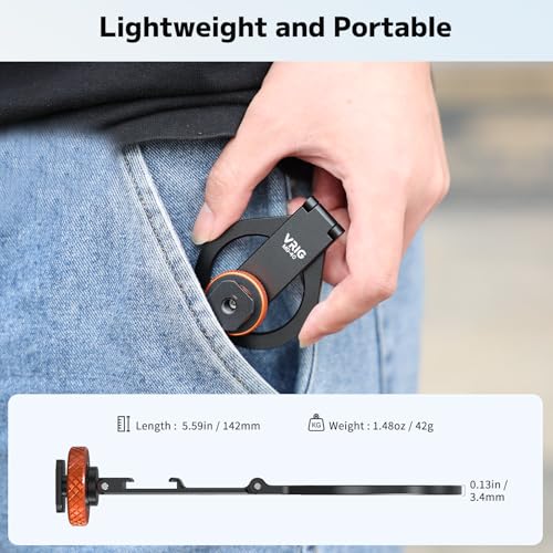 VRIG MG-40 Magnetic Phone Tripod Mount for Magsafe, Three Rotatable Axes Phone Holder with 1/4 Thread & Cold Shoe Adapter for Camera, Compatible with iPhone 17/16/ 15/14/ 13/12 Series - size: MG-40