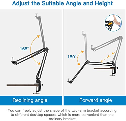 Webcam Stand Phone Holder Suspension Scissor Arm Camera Tripod Mount for Cellphones, Logitech Webcam C920 C930 C922 C615 and Other Devices with 1/4" Threaded - color: Scissor Arm Webcam Phone Stand
