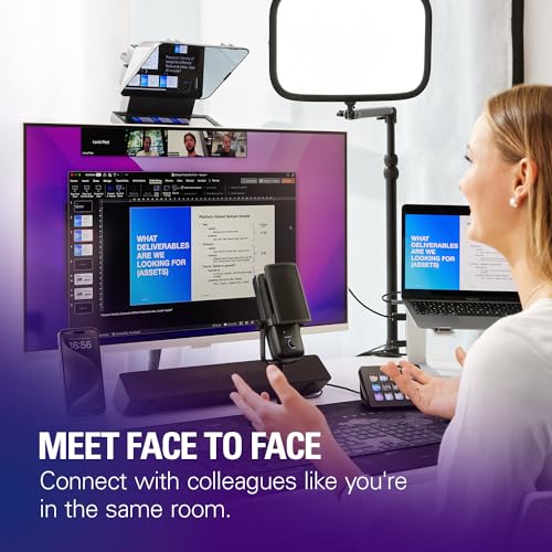 Elgato Prompter Camera Set - Premium Teleprompter with Full HD Webcam, HDR Enabled, Perfect for Streaming, Presenting, Video Calls, Compatible with OBS, Zoom, Teams, and More, Works with PC/Mac