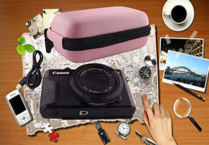 Hard Carrying Case Compatible with Canon PowerShot SX720 SX620 SX730 SX740 G7X/ G7X Mark III /G7X Mark II Digital Camera (Pink) - color: Pink