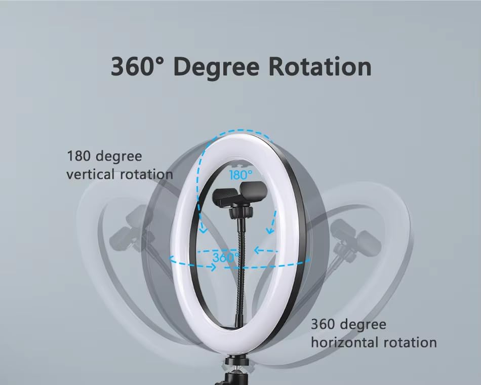 10'' Ring Light Replacement Parts USB Switch Phone Holder 1/4 Screw Joint Without Tripod Stand for Photography LED Circle Lamp Ringlight Video Live Streaming Fill Lights Camera Webcam