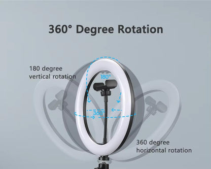 10'' Ring Light Replacement Parts USB Switch Phone Holder 1/4 Screw Joint Without Tripod Stand for Photography LED Circle Lamp Ringlight Video Live Streaming Fill Lights Camera Webcam