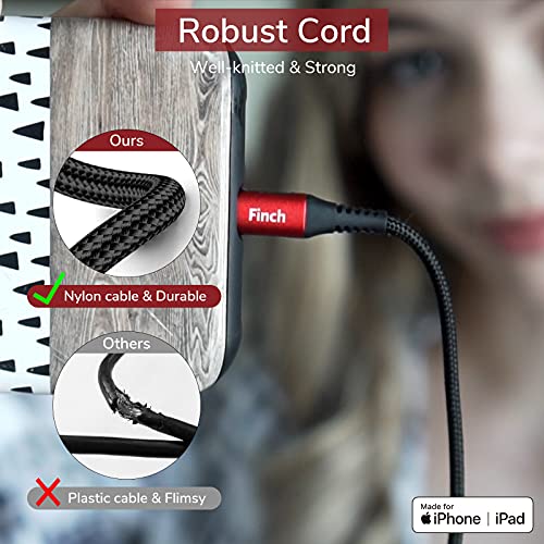 PIXEL Lavalier Microphone for iPhone (Apple MFi-Certified) | Lav Mic for Vlogging | External Microphone for Video Recording, Compatible with All Lightning Devices (10ft) - size: 3m