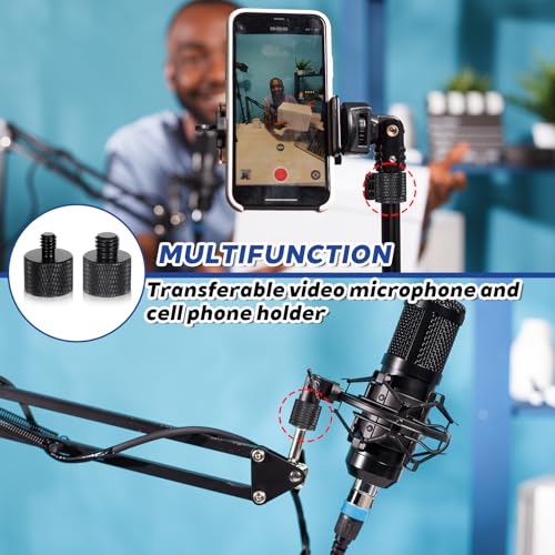 Xthrotsenk 2pcs 1/4 to 3/8 & 3/8 to 1/4 Camera Tripod Adapter Tripod Screw Adapter 1/4 Male to 3/8 Female and 3/8 Male to 1/4 Female Adapters Set for Camera Monitor Tripods Microphone Mic Stand Mount