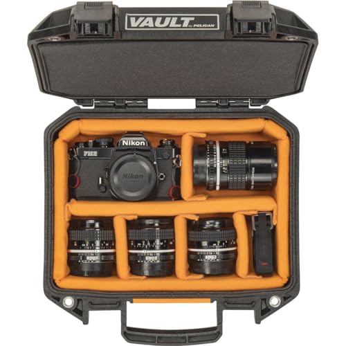 Pelican Vault V100 Hard Case (Camera, Pistol, Gear, Equipment) - color: Black, style: Padded Dividers