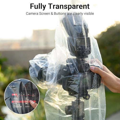 2 Pack 18" Long Camera Rain Cover with Flash Dust Sleeve Protector for Canon EOS R5 R6 Rp 5D 6D 7D 90D 80D 77D 70D Z7II Z6II Z5 Z50 D850 D810 D780 D750 D610 D500 D3500 D5600 D7500 - color: for Long Lens Camera w Flash