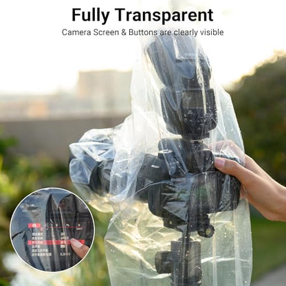 2 Pack 18" Long Camera Rain Cover with Flash Dust Sleeve Protector for Canon EOS R5 R6 Rp 5D 6D 7D 90D 80D 77D 70D Z7II Z6II Z5 Z50 D850 D810 D780 D750 D610 D500 D3500 D5600 D7500 - color: for Long Lens Camera w Flash