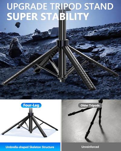 UBeesize 69" Auto Tracking Phone Tripod with Remote, Gesture Control, Detachable Ring Light, Aluminum Tripod Stand, 360° Adjustable Head for iPhone, Android, Camera, Video Recording & Live Streaming - size: 69"