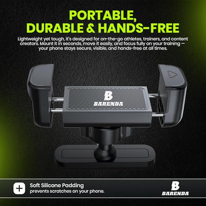 Magnetic Phone Holder for Gym with N52 Magnet and Secure Clip, Strong Magnetic Phone Mount for All Phones, Attaches to Metal Surfaces, Portable Gym Accessories for Men & Women, Secure Grip - style: Clip mount