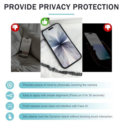 Front Camera Cover Compatible for Phone 17/17 Air/17 Pro/17 Pro Max -Camera Lens Protector, Easy Slide Security Cover, Privacy Slider Protects Your Phone Security-Black