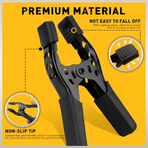 6-Piece Spring Clamps 4-inch Tarp Clamps Heavy Duty Woodworking Clips Spring Clips Metal Clamp Large Clamps Pool Cover Backdrop Stand Photograph Clamp