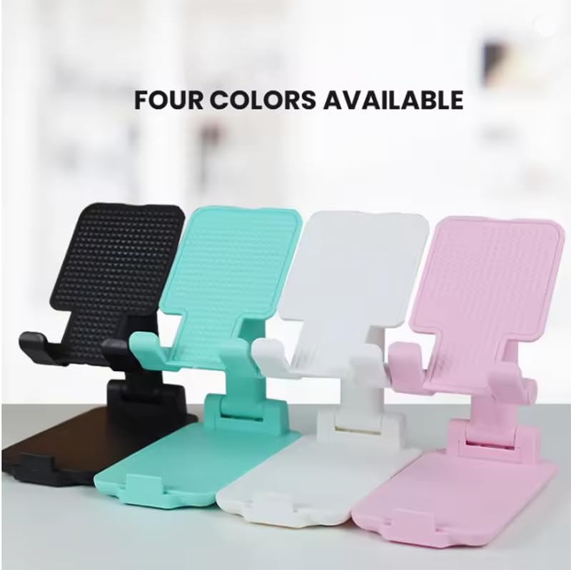 Desktop Phone Holder Stand Phone Support Adjustable Angle Height Cell Phone Stand Universal for iPhone 14 65 14 13 pro max，All Smart Phones (Green) - color: Green