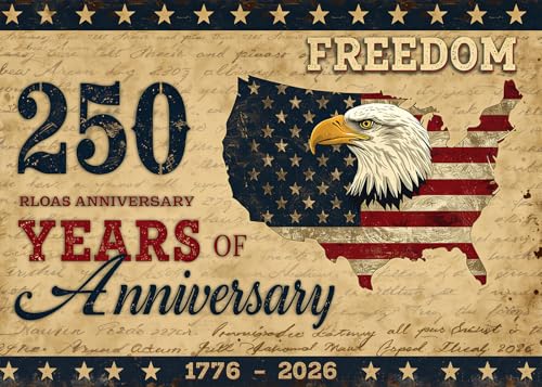 7x5 FT American 250 Years of Freedom Backdrop 250 Anniversary USA Flag 1776-2026 American 250Th Anniversary Party Decoration 250Th USA Independence Patriotic for Independence Day 4Th of July - color: 250 Backdrop-1