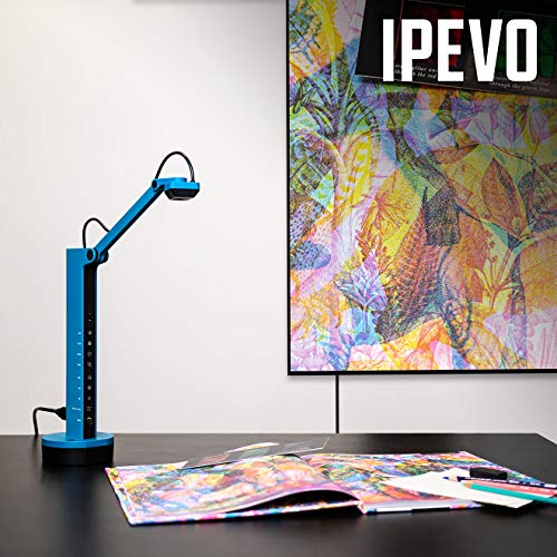 IPEVO VZ-X Wireless 8MP Document Camera, 3 Modes of Connectivity — Wi-Fi, HDMI, and USB, Compatible with Web Conferencing Software, Works Wirelessly with iOS, tvOS, and Android,Black, Blue - style: Wireless, HDMI and USB Connection