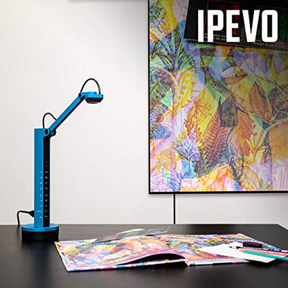 IPEVO VZ-X Wireless 8MP Document Camera, 3 Modes of Connectivity — Wi-Fi, HDMI, and USB, Compatible with Web Conferencing Software, Works Wirelessly with iOS, tvOS, and Android,Black, Blue - style: Wireless, HDMI and USB Connection