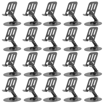 Universal Metal Cell Phone Stand, Multi-Angel Adjustable 360° Rotation Non-Slip Metal Phone Stand Suitable for Large-Scale Procurement 20 Independent Packages in Box (20PCS Grey) - color: 20PCS Grey