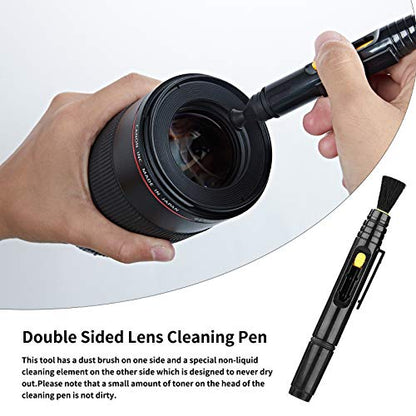 Professional DSLR Camera Cleaning Kit with APS-C Cleaning Swabs, Microfiber Cloths, Camera Cleaning Pen, for Camera Lens, Optical Lens and Digital SLR Cameras. - color: pink