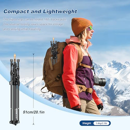 Godox Light Stand 210CM/83.9 in Extendable Photography Light Stand with 1/4” & 3/8” Universal Screw Reversible Portable Studio Lighting Tripod with Carry Bag Portable for Strobe Light Camera Softbox - size: 83.9in